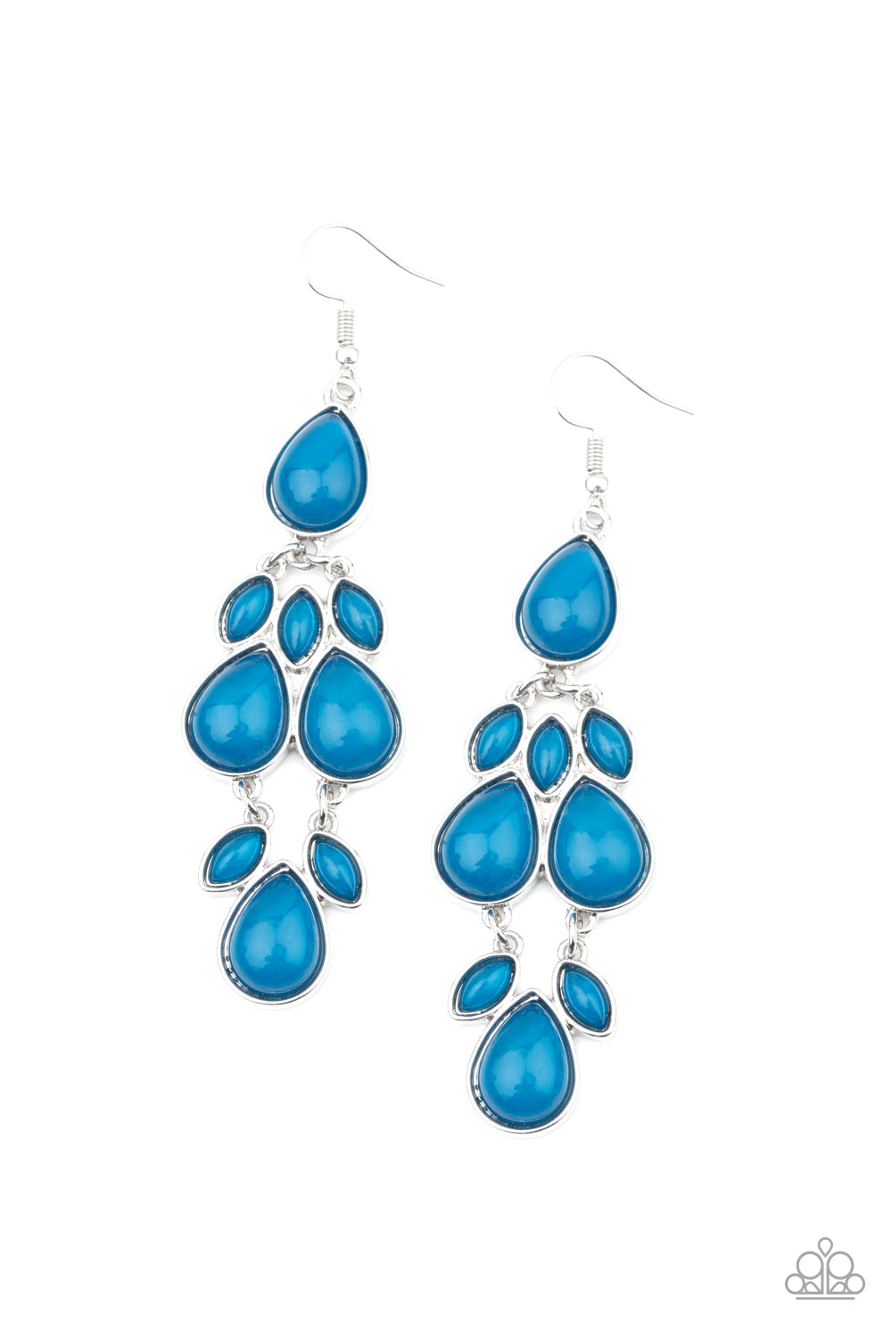 Paparazzi Accessories Superstar Social - Blue Earrings - Lady T Accessories