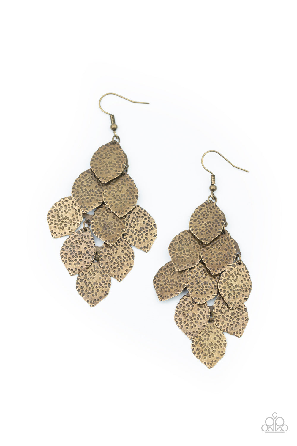 Paparazzi Accessories Loud and Leafy - Brass Earrings - Lady T Accessories