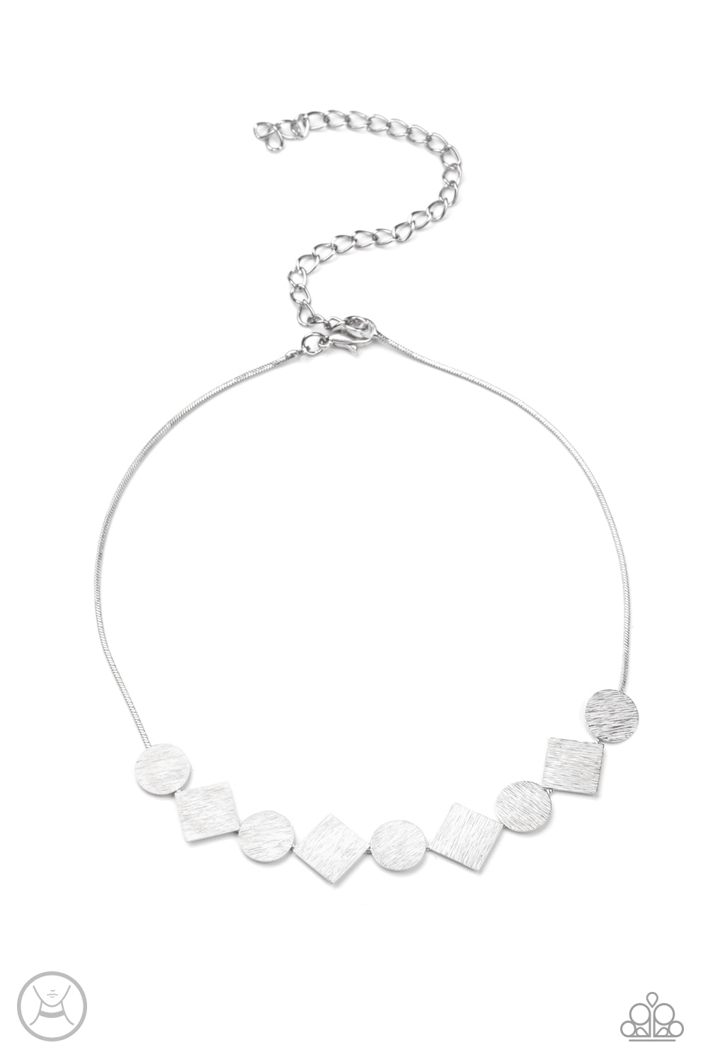 Paparazzi Accessories Don't Get Bent Out of Shape - Silver Choker Necklaces - Lady T Accessories