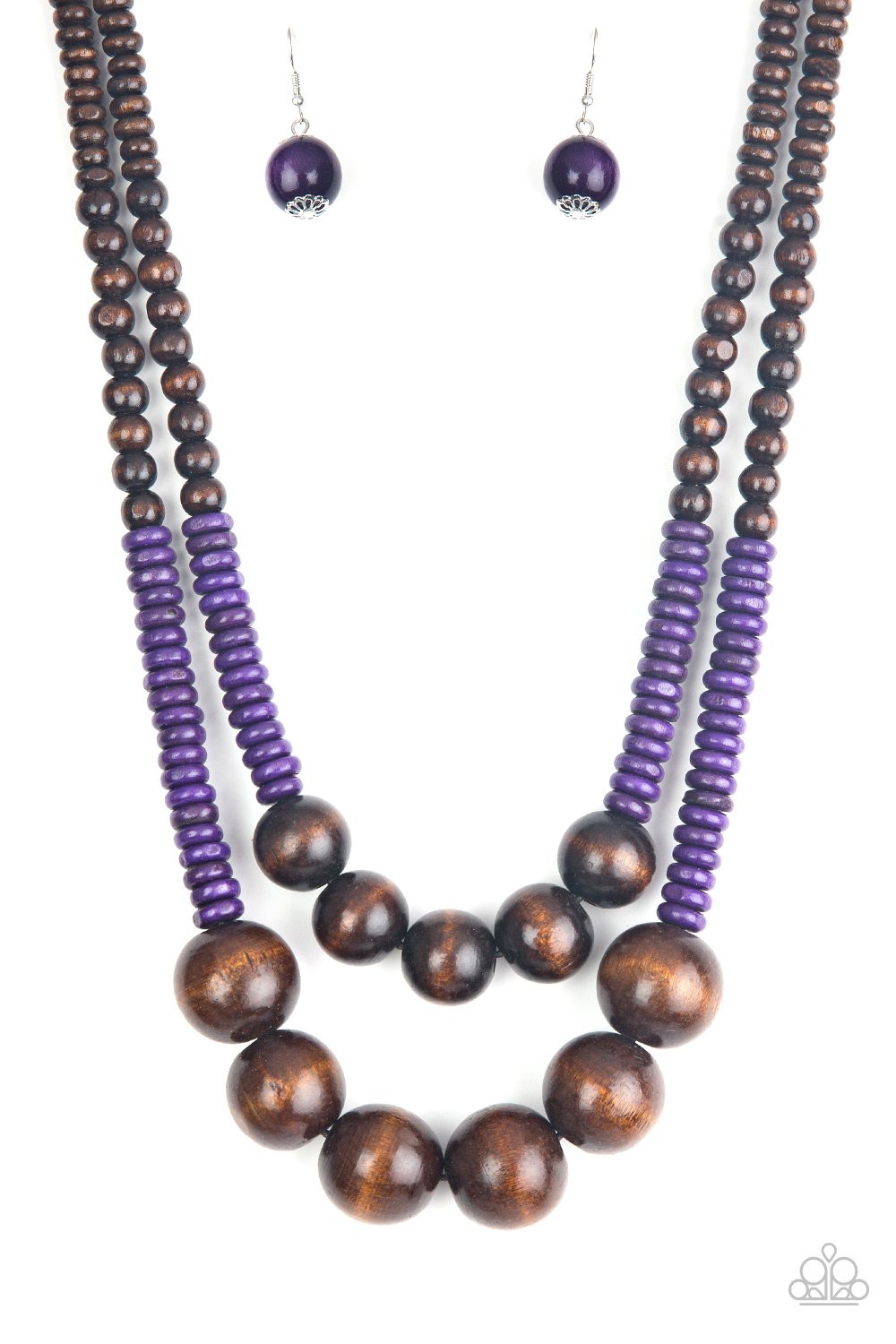 Paparazzi Accessories Cancun Castaway - Purple Wood Necklaces - Lady T Accessories