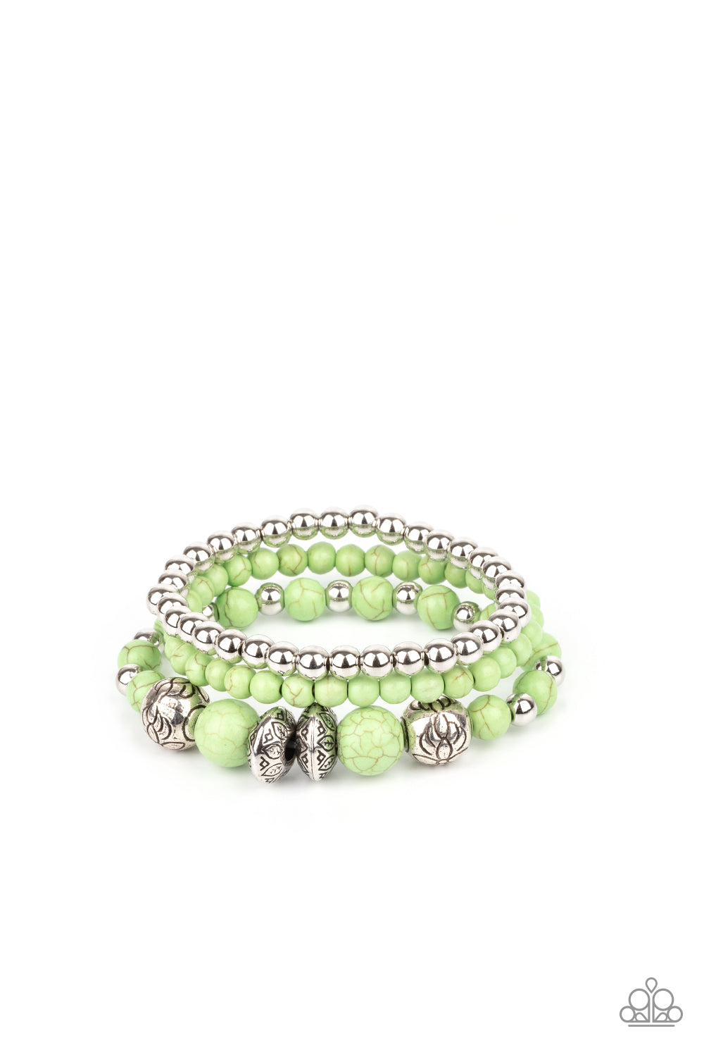Paparazzi Accessories Desert Blossom - Green Bracelets - Lady T Accessories