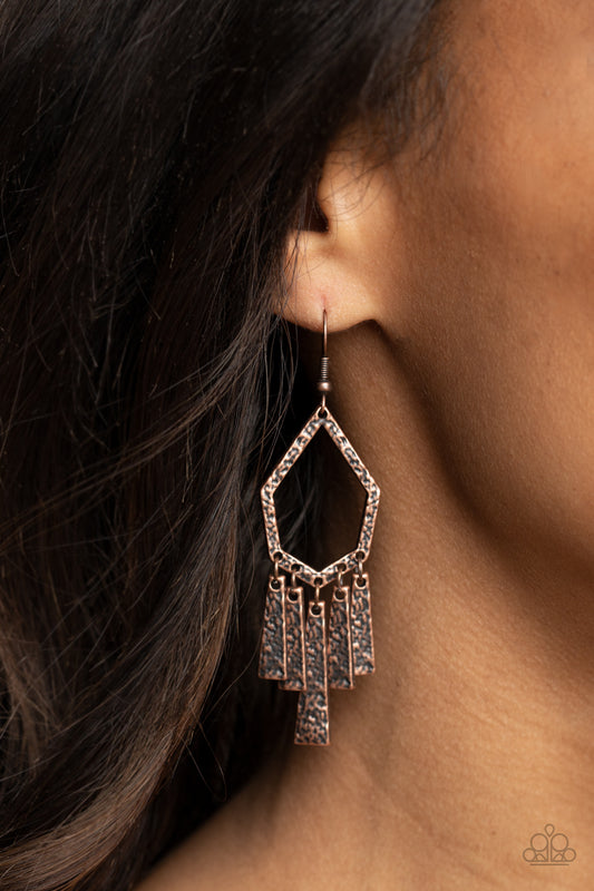 Paparazzi Accessories Museum Find - Copper Earrings - Lady T Accessories