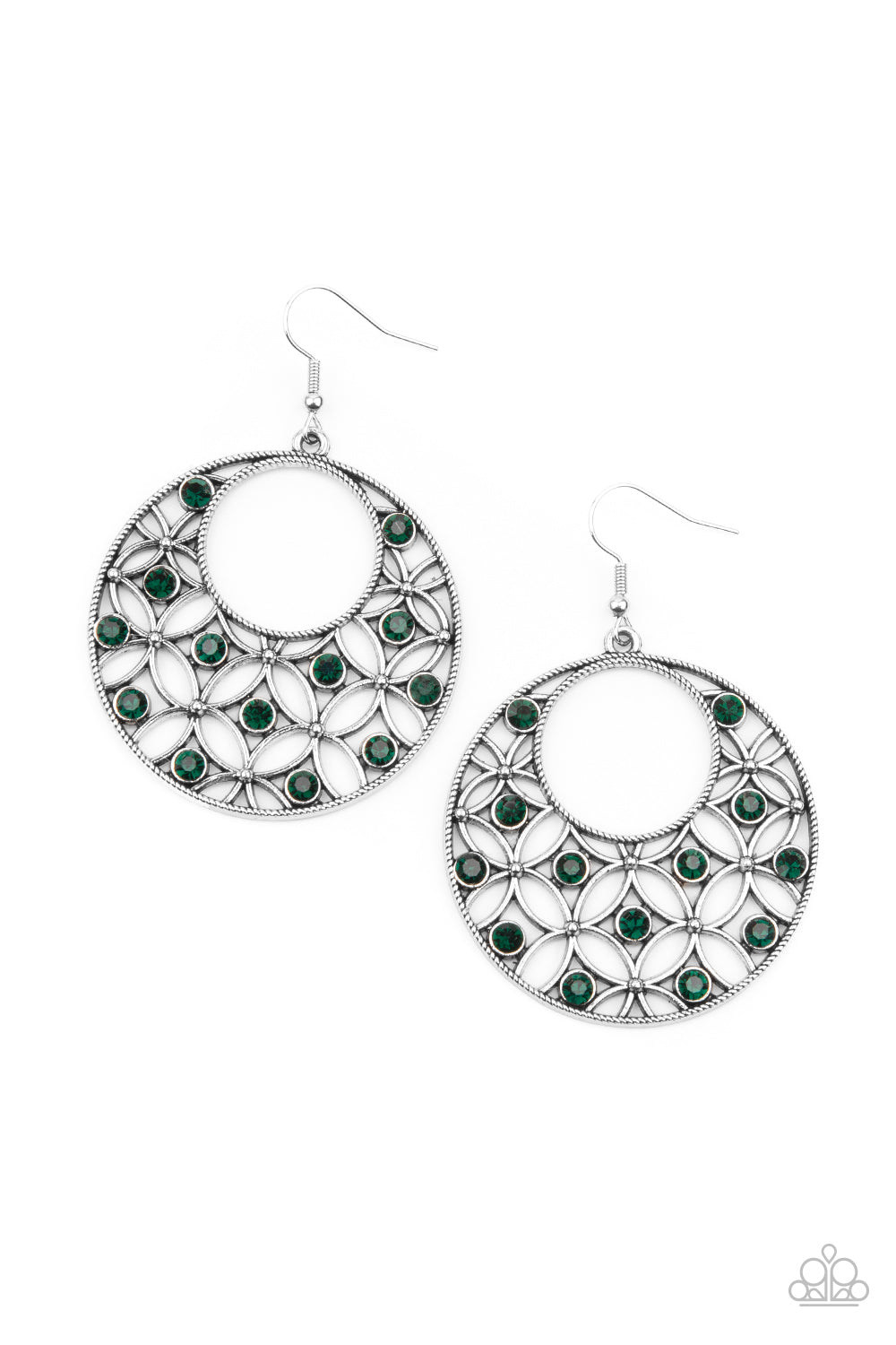 Paparazzi Accessories Garden Garnish - Green Earrings - Lady T Accessories