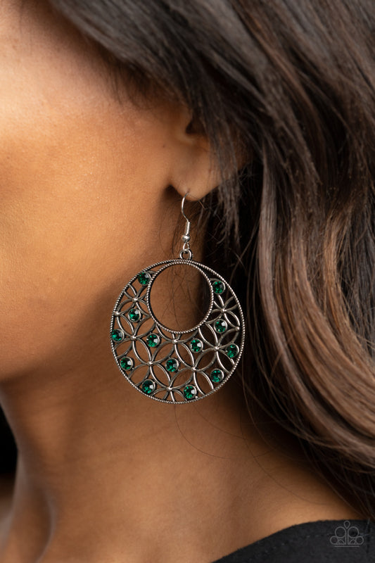 Paparazzi Accessories Garden Garnish - Green Earrings - Lady T Accessories