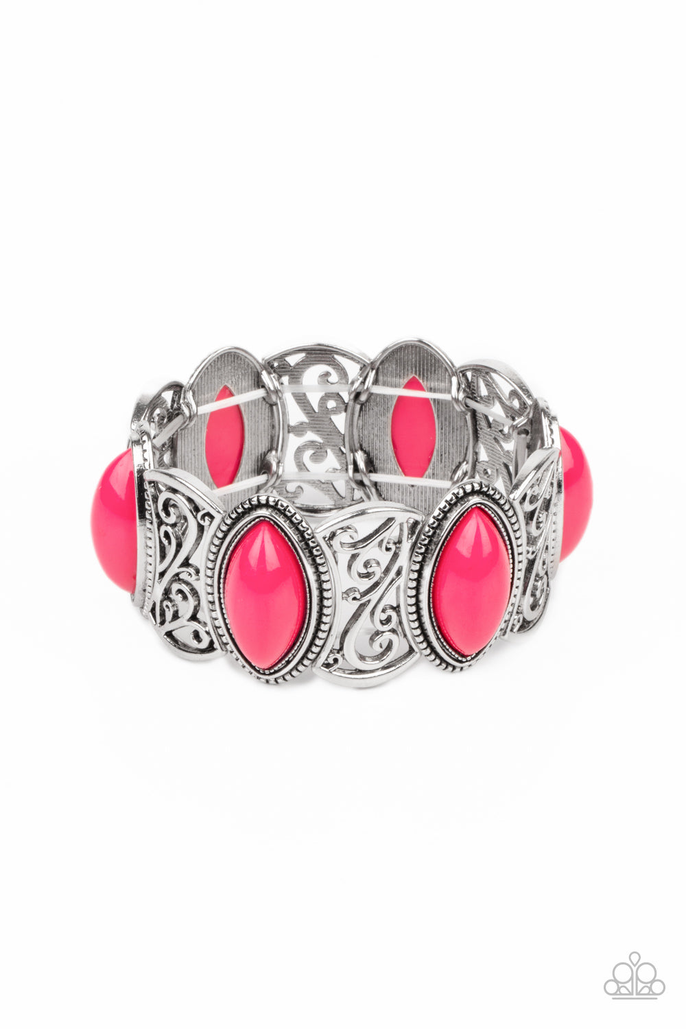 Paparazzi Accessories POP, Skip and a Jump - Pink Stretchy Bracelets - Lady T Accessories