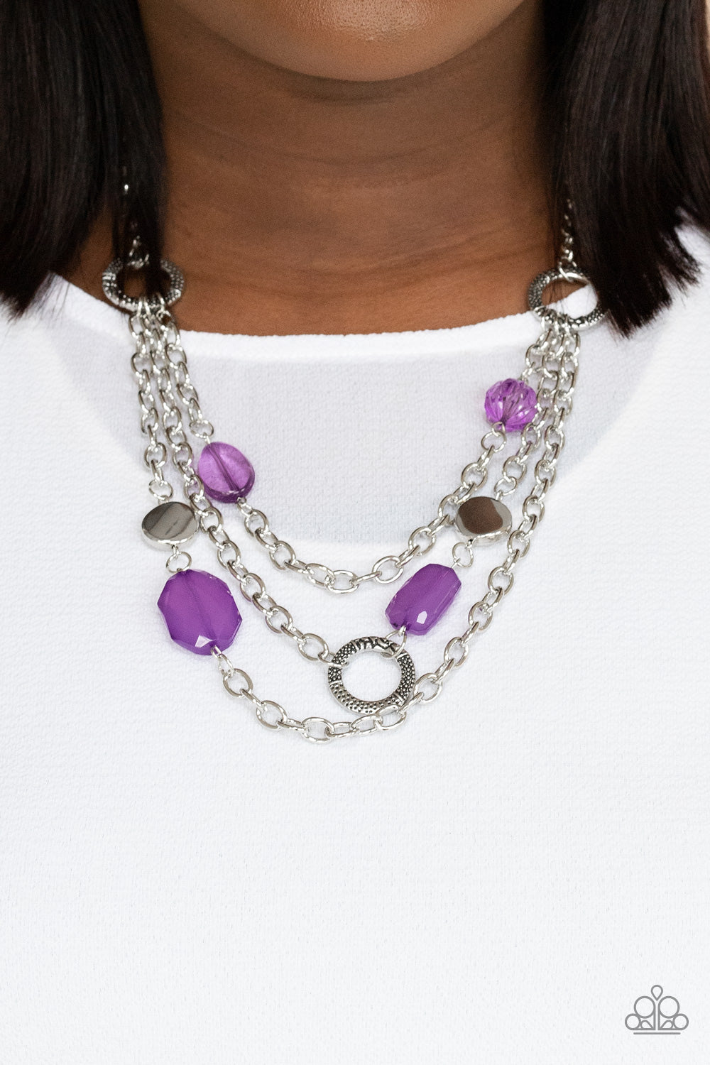 Paparazzi Accessories Oceanside Spa - Purple Necklaces - Lady T Accessories