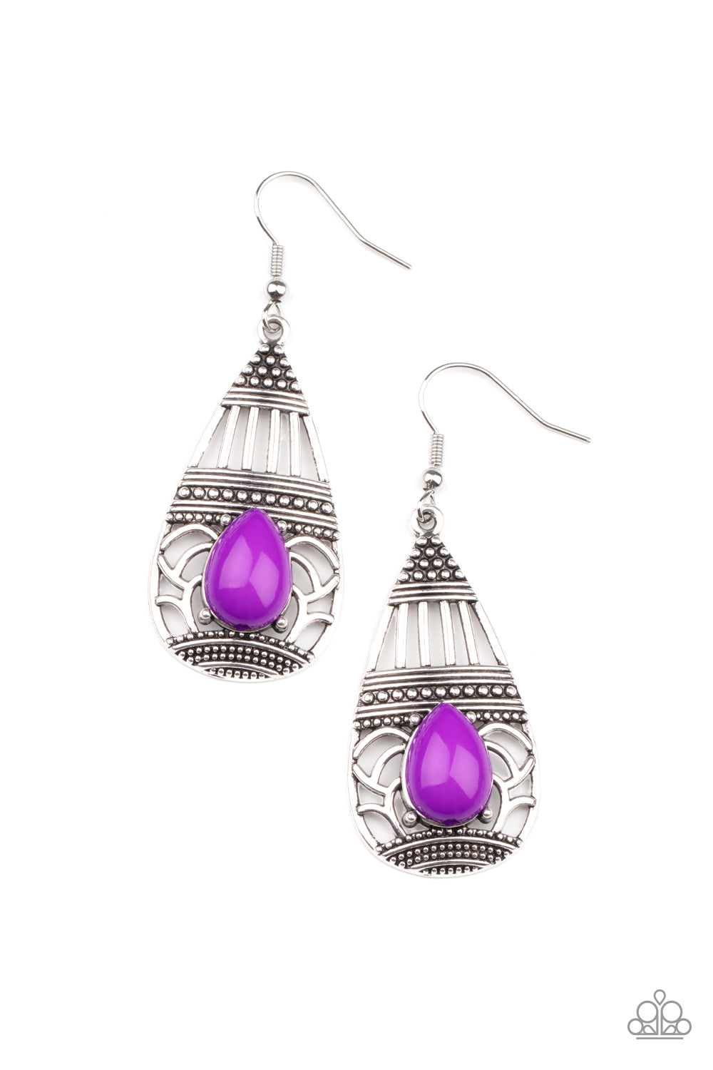 Paparazzi Accessories Eastern Essence - Purple Earrings - Lady T Accessories