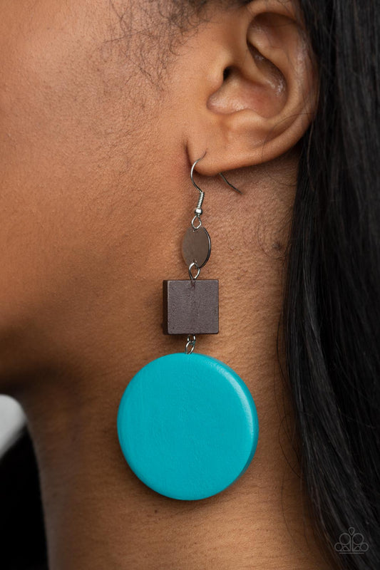 Paparazzi Accessories Modern Materials - Blue Earrings - Lady T Accessories