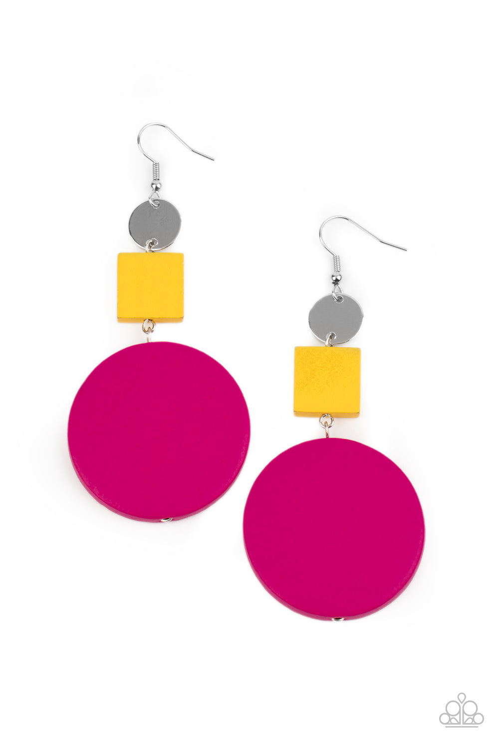 Paparazzi Accessories Modern Materials - Pink Wood Earrings - Lady T Accessories