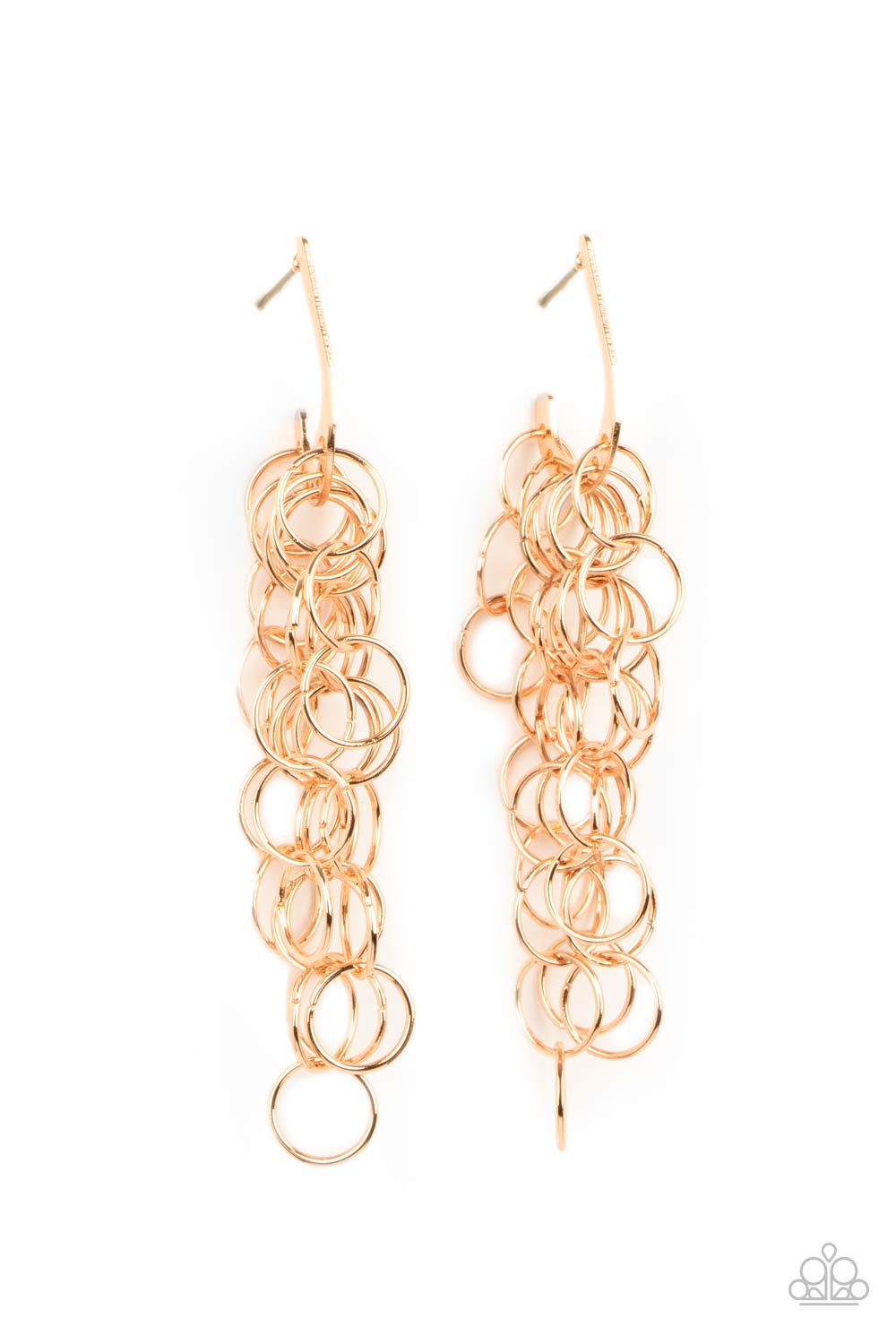 Paparazzi Accessories Long Live the Rebels - Gold Earrings - Lady T Accessories