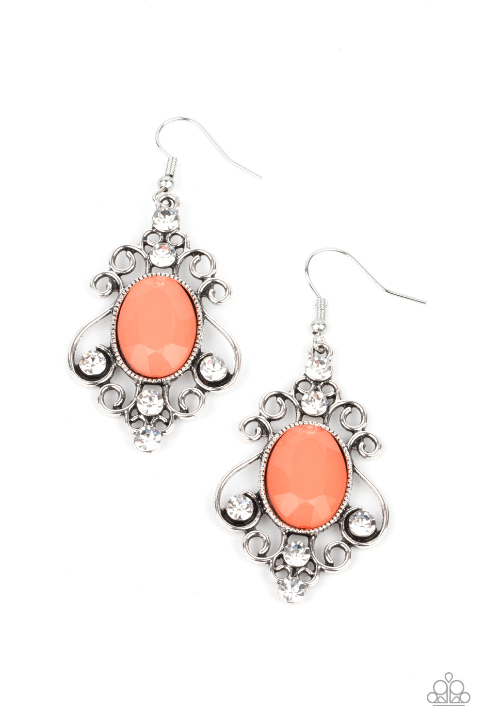 Paparazzi Accessories Tour de Fairytale - Orange Fishhook Earrings - Lady T Accessories