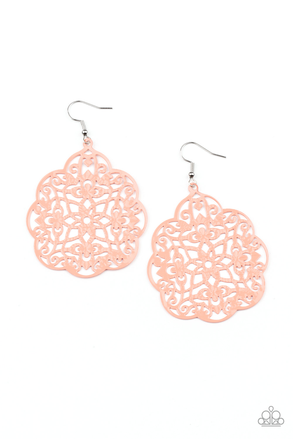Paparazzi Accessories Mediterranean Eden - Orange Earrings - Lady T Accessories