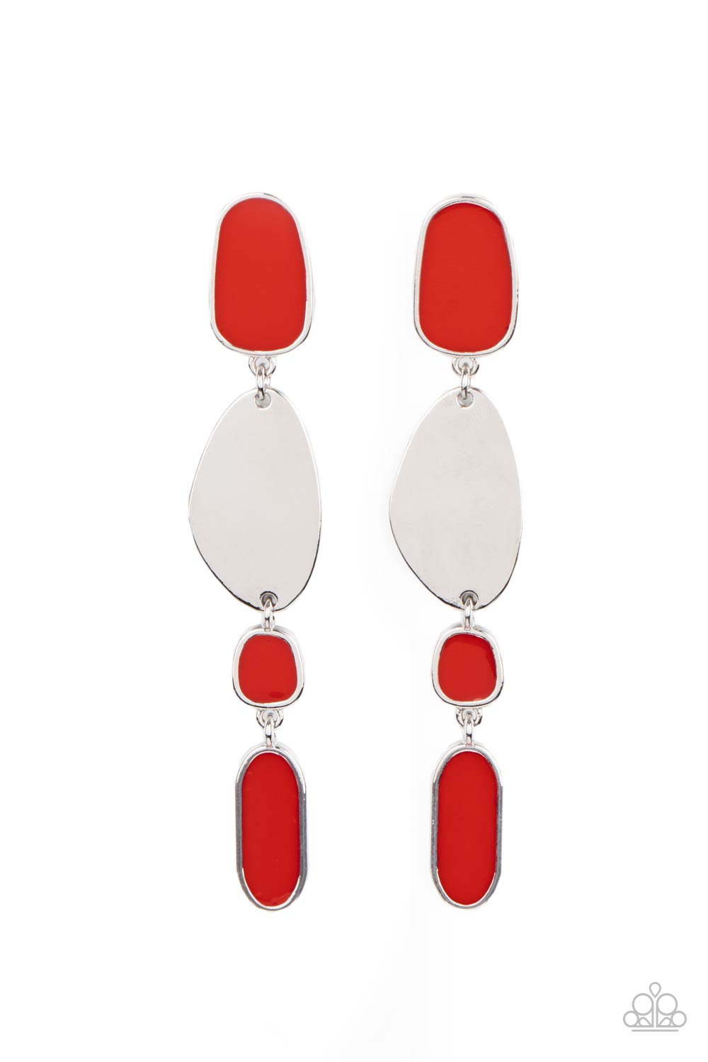Paparazzi Accessories Deco by Design - Red Earrings - Lady T Accessories