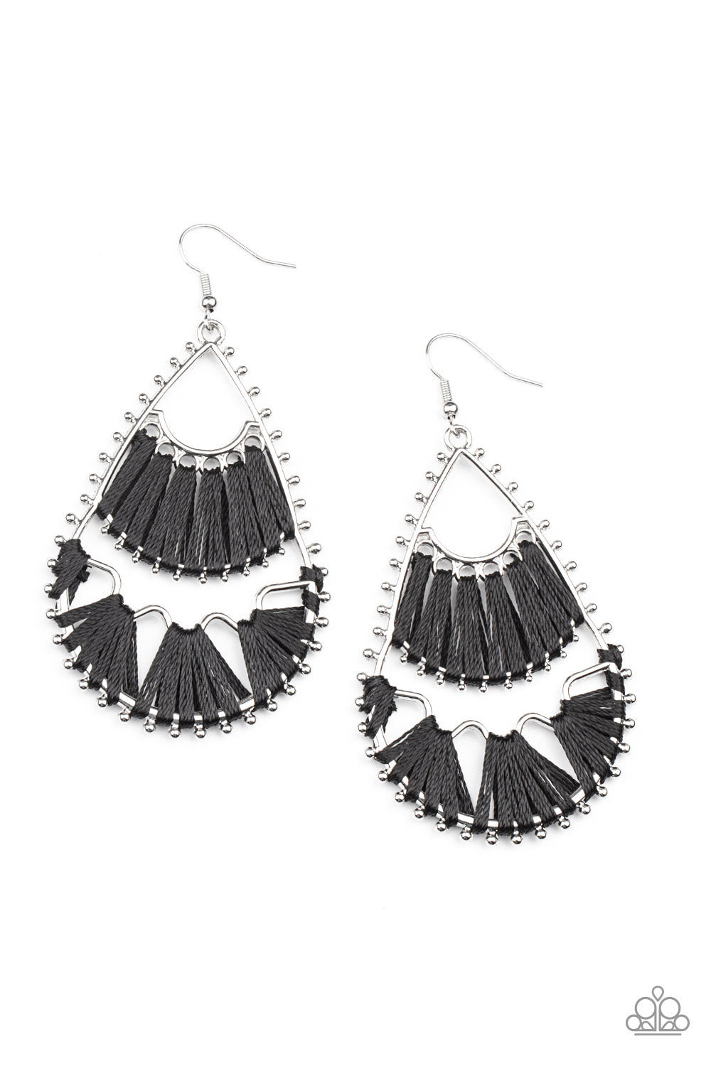 Paparazzi Accessories Samba Scene - Black Earrings - Lady T Accessories