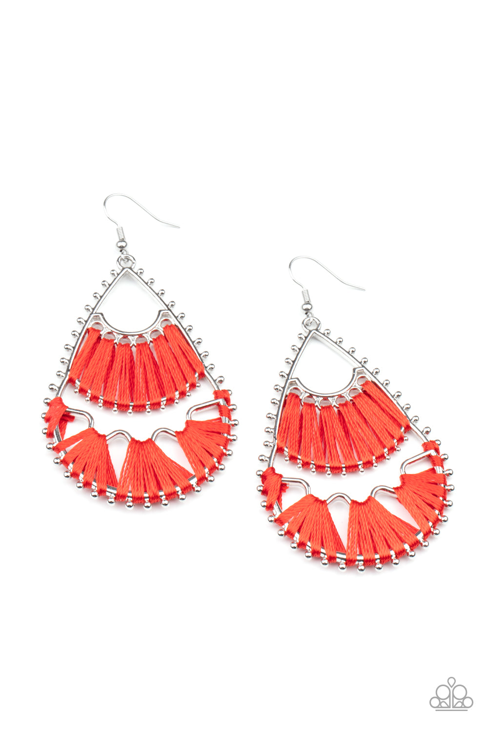 Paparazzi Accessories Samba Scene - Red Fishhook Earrings - Lady T Accessories