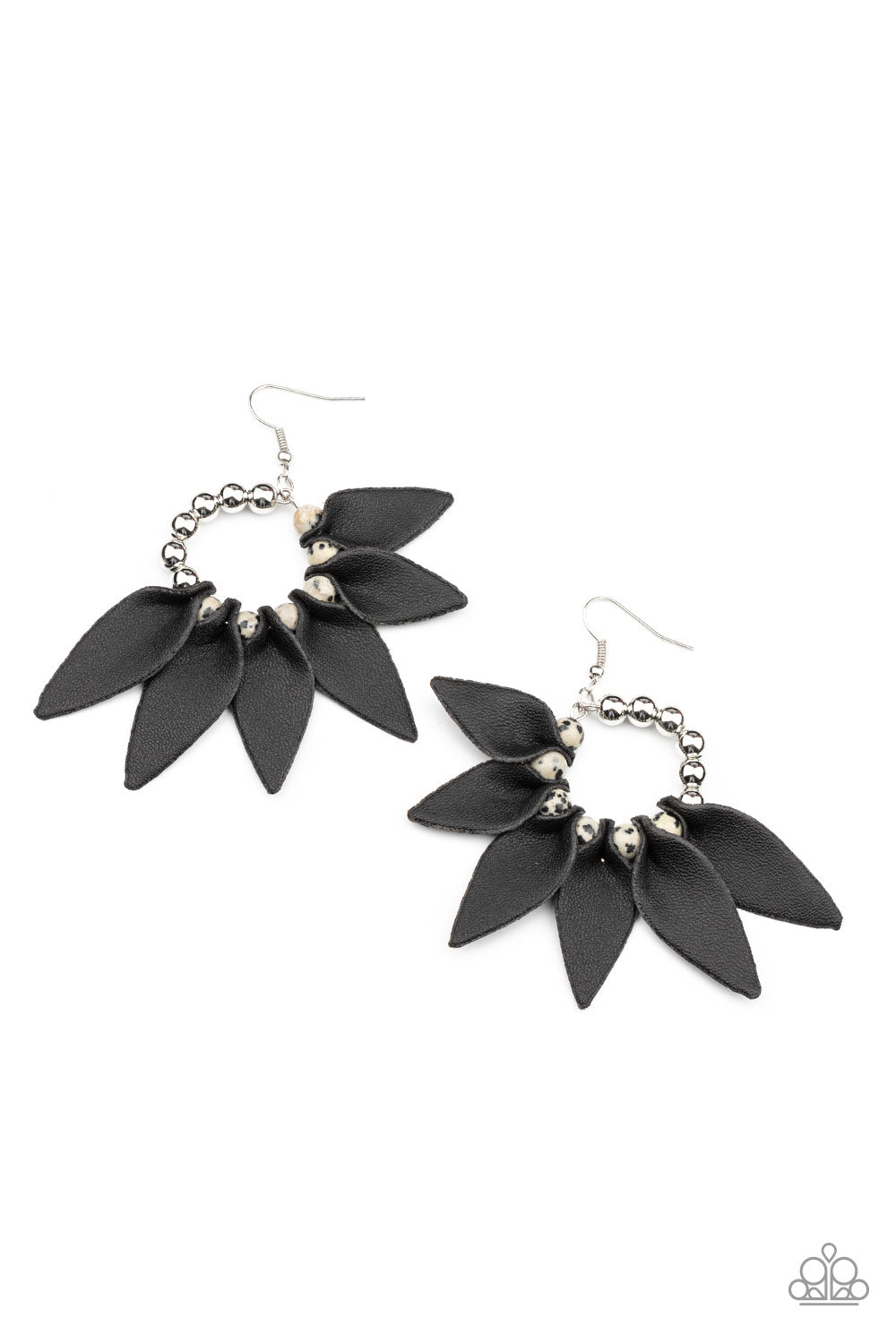 Paparazzi Accessories Flower Child Fever - Black Earrings - Lady T Accessories
