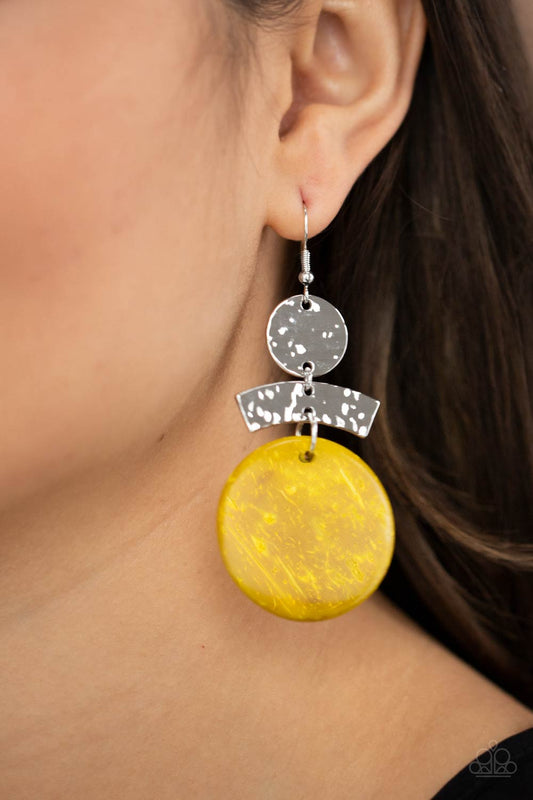 Paparazzi Accessories Diva of My Domain - Yellow Earrings - Lady T Accessories