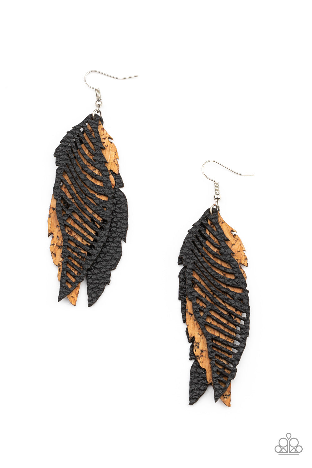 Paparazzi Accessories WINGING off the Hook - Black Earrings - Lady T Accessories