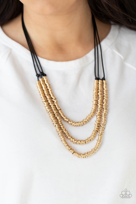 Paparazzi Accessories RING to Reason - Gold Necklaces - Lady T Accessories