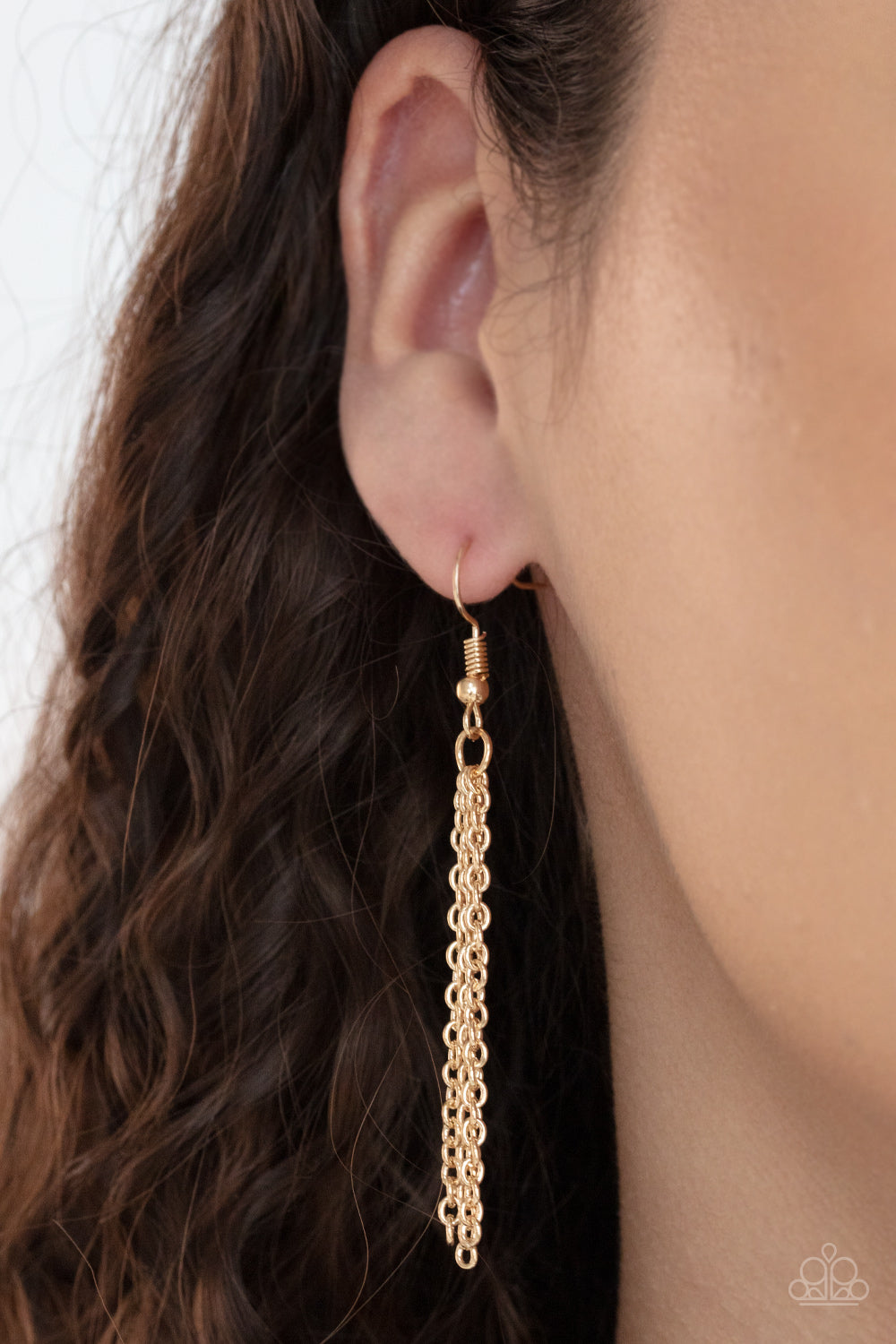 Paparazzi Accessories Ice Age Intensity - Gold Necklaces - Lady T Accessories