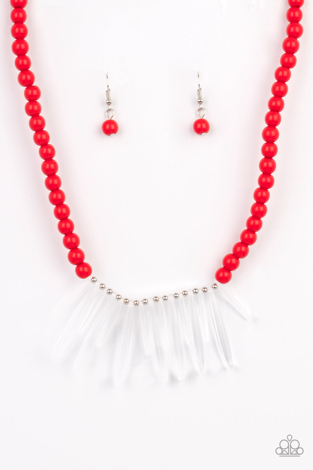Paparazzi Accessories Icy Intimidation - Red Necklaces - Lady T Accessories