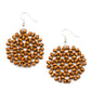 Paparazzi Accessories Summer Escapade - Brown Wood Earrings - Lady T Accessories