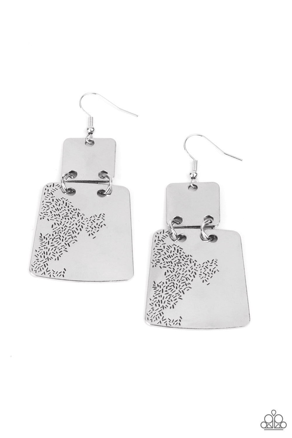 Paparazzi Accessories Tagging Along - Silver Earrings - Lady T Accessories