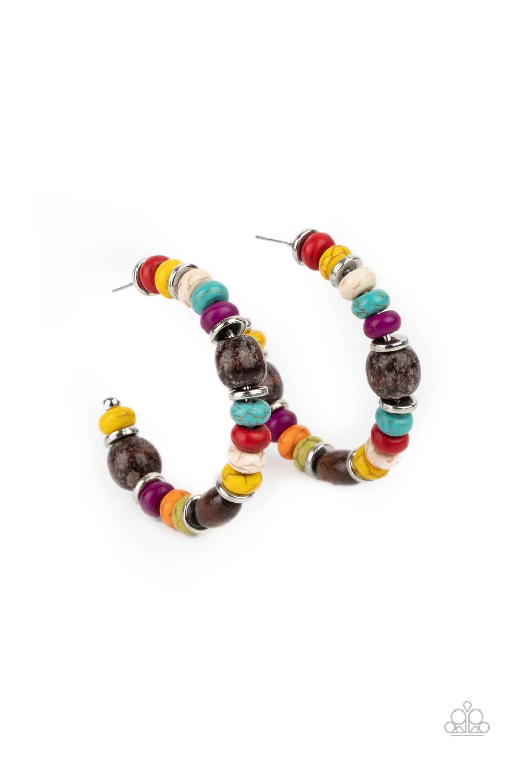 Paparazzi Accessories Definitely Down-To-Earth - Multi Hoop Earrings - Lady T Accessories