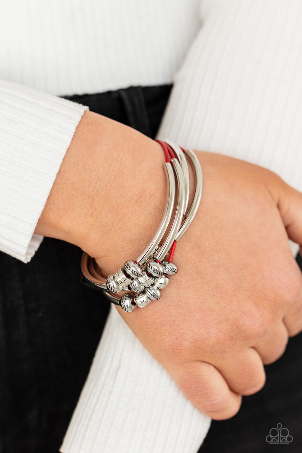 Paparazzi Accessories We Aim to Please - Red Bracelets - Lady T Accessories