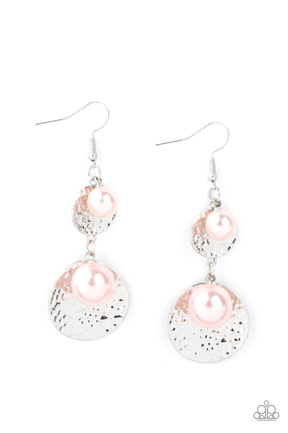 Paparazzi Accessories Pearl Dive - Pink Earrings - Lady T Accessories