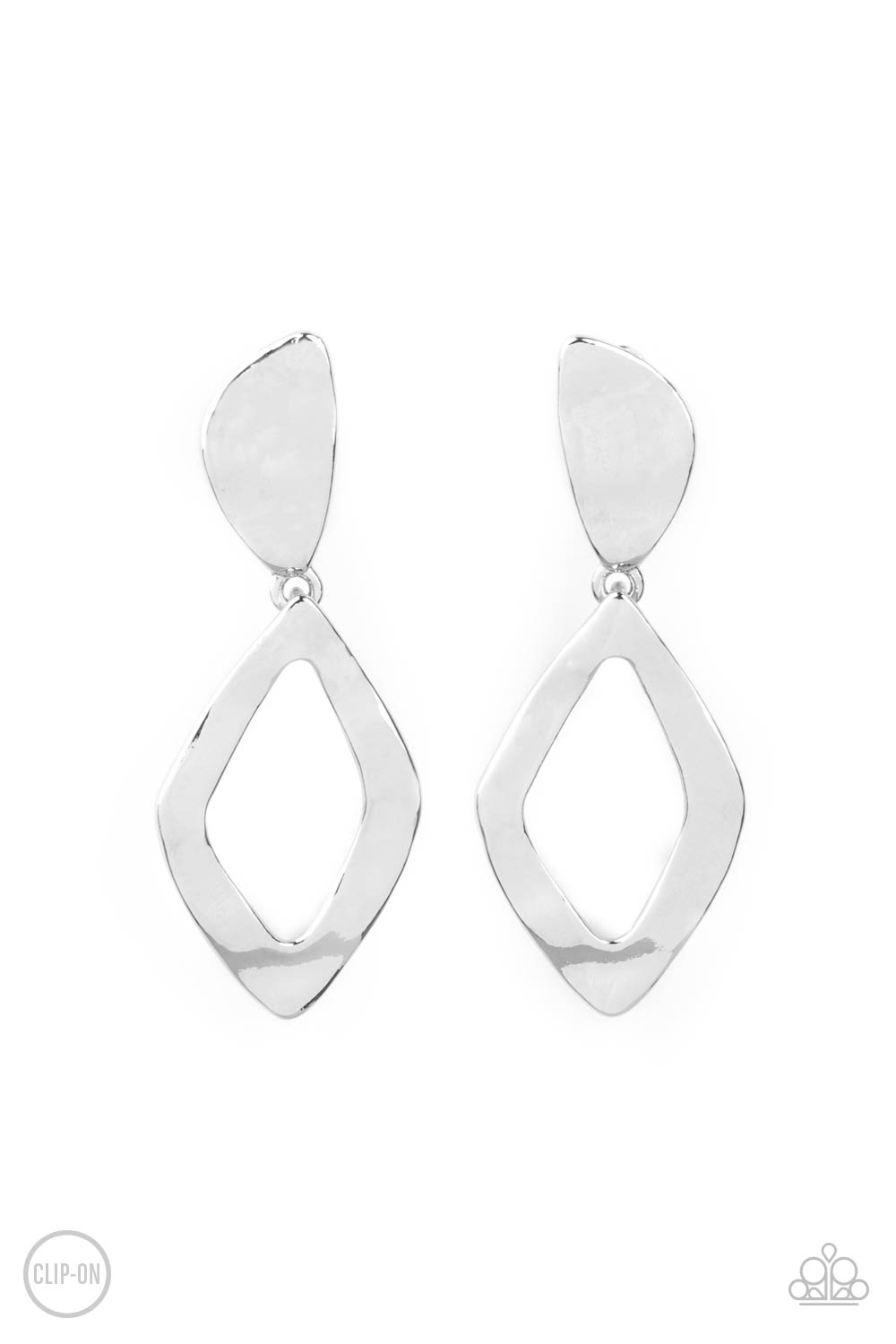 Paparazzi Accessories Industrial Gallery - Silver Clip-On Earrings - Lady T Accessories