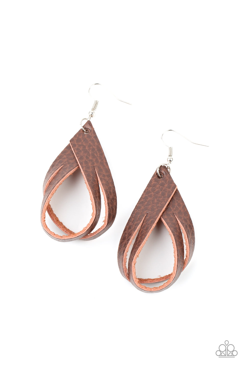 Paparazzi Accessories Thats a STRAP - Brown Earrings - Lady T Accessories