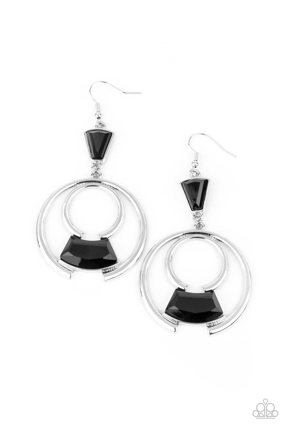Paparazzi Accessories Deco Dancing - Black Fishhook Earrings - Lady T Accessories