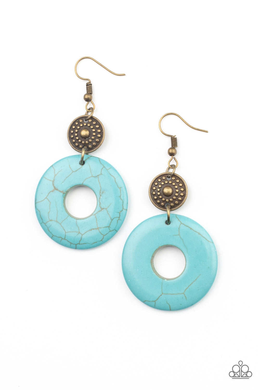 Paparazzi Accessories Earthy Epicenter - Brass Earrings - Lady T Accessories