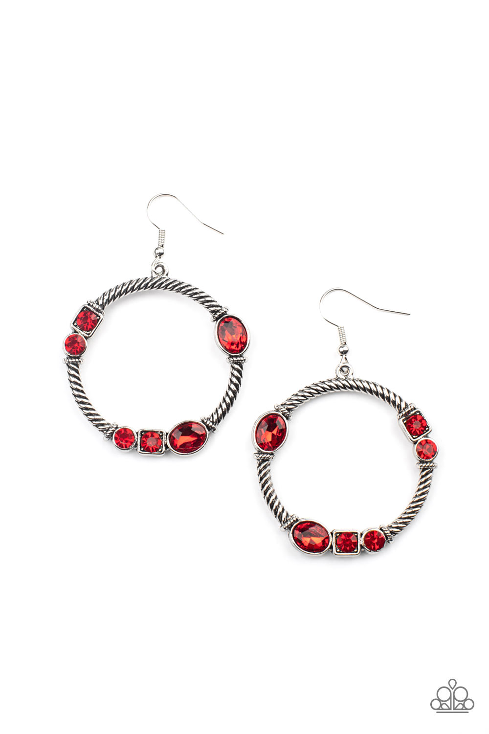Paparazzi Accessories Glamorous Garland - Red Earrings - Lady T Accessories