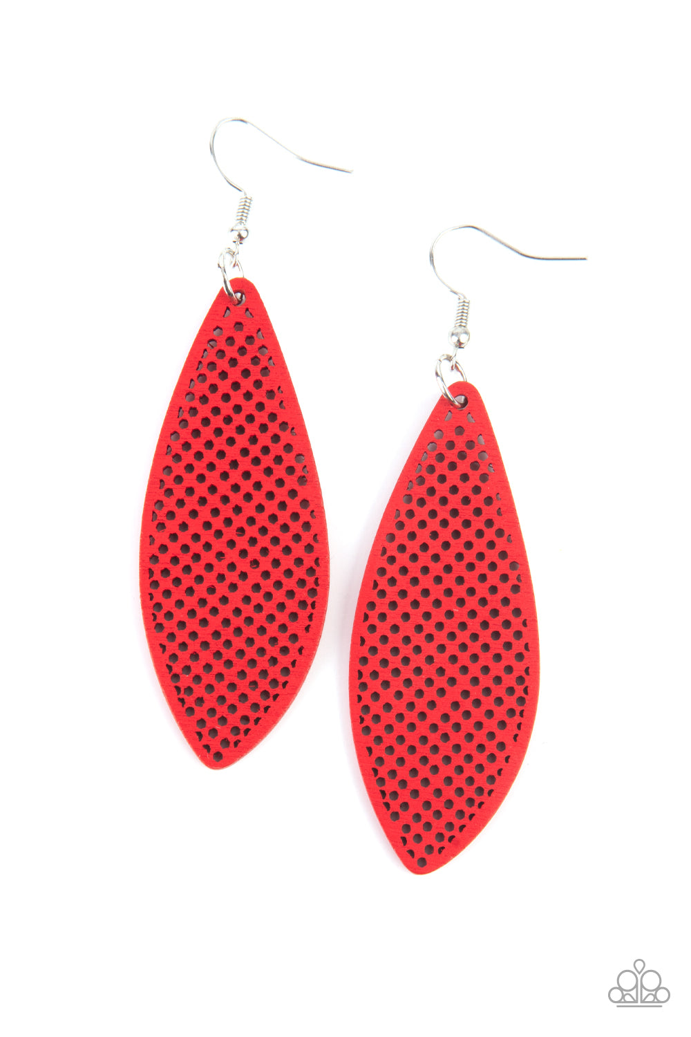 Paparazzi Accessories Surf Scene - Red Wood Earrings - Lady T Accessories