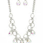 Paparazzi Show-Stopping Shimmer - Iridescent Necklaces joined by dainty silver links, two rows of dramatic silver chain layer below the collar in a fierce fashion. Iridescent teardrop gems drip from the glistening layers, adding a timeless shimmer to the show-stopping piece. Features an adjustable clasp closure.  Sold as one individual necklace. Includes one pair of matching earrings.  Life of the Party Exclusive 