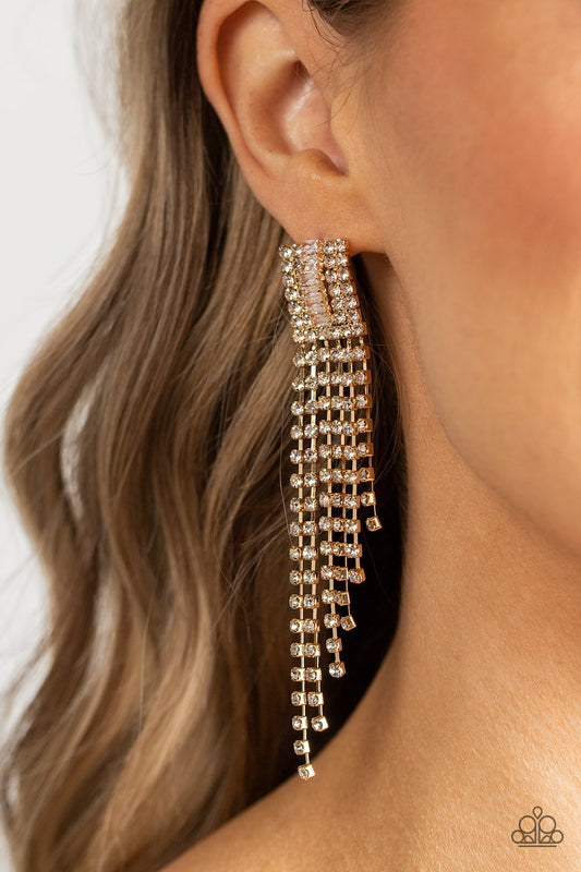 Paparazzi Accessories - A-Lister Affirmations - Gold Earrings