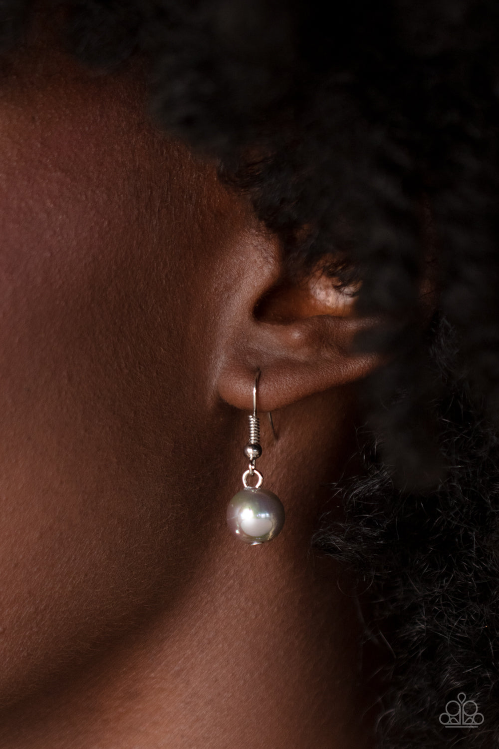 Paparazzi Dreamscape Escape - Silver Iridescent Necklaces dipped in an iridescent finish, oversized silver pearls alternate with shiny silver beads below the collar for a dreamy pop of shimmer. Features an adjustable clasp closure.  Sold as one individual necklace. Includes one pair of matching earrings.  Get The Complete Look! Bracelet: "A DREAMSCAPE Come True - Silver" (Sold Separately)