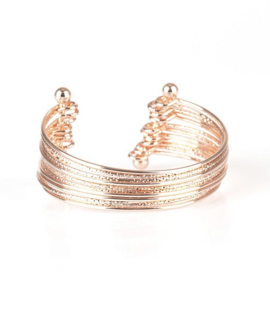 Paparazzi Accessories Endlessly Empress - Rose Gold Bracelets - Lady T Accessories