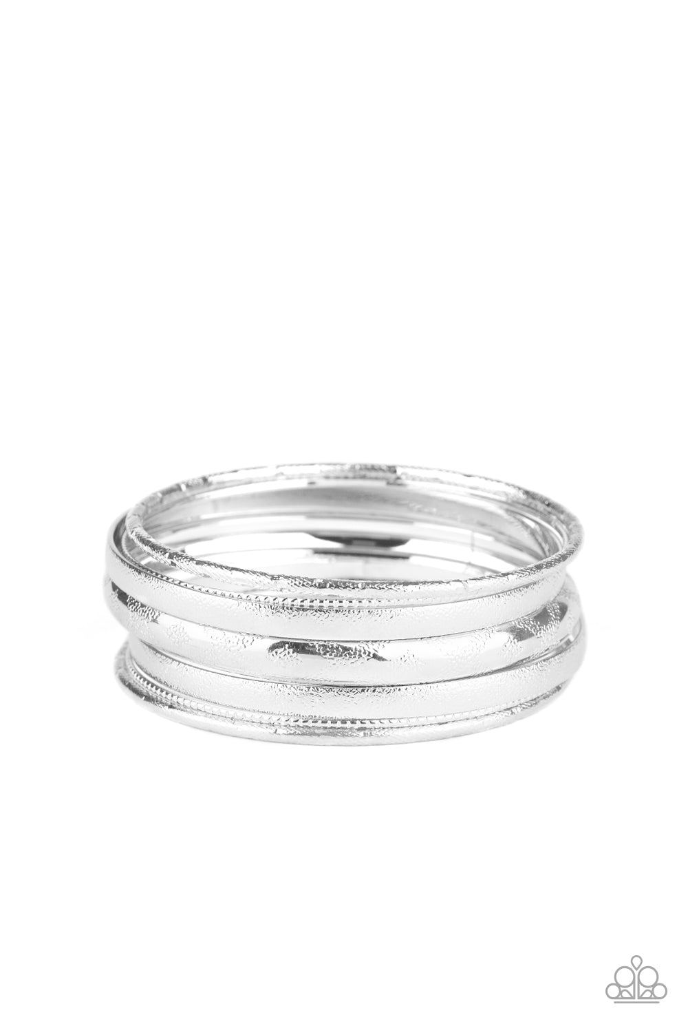 Paparazzi Accessories Basic Bauble - Silver Bangle Bracelets - Lady T Accessories