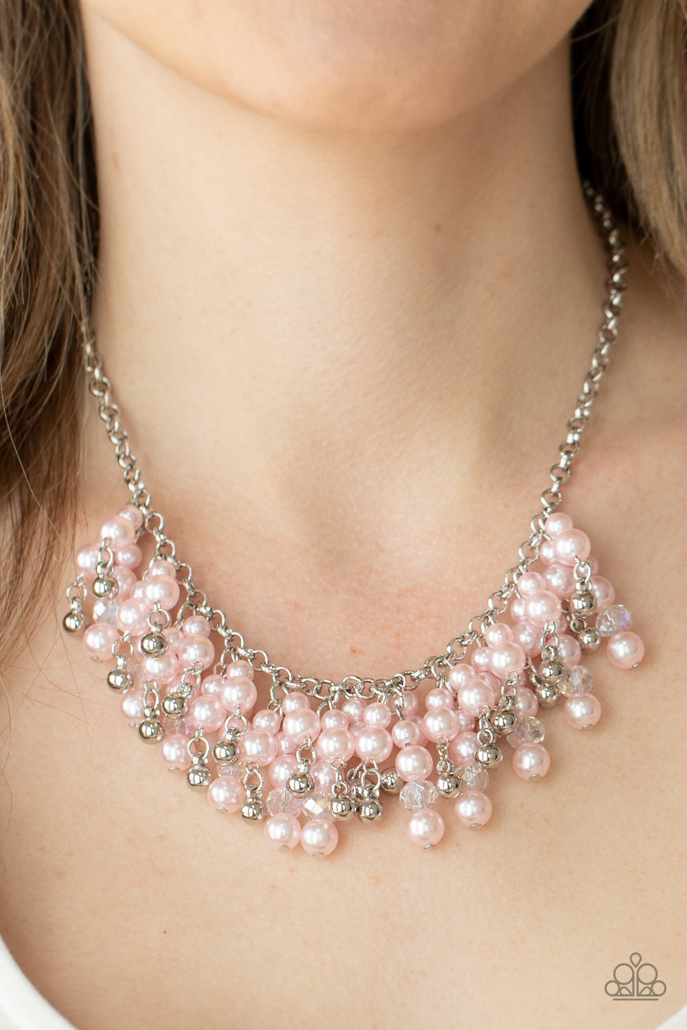 Paparazzi Accessories - Champagne Dreams - Pink Pearl Necklaces