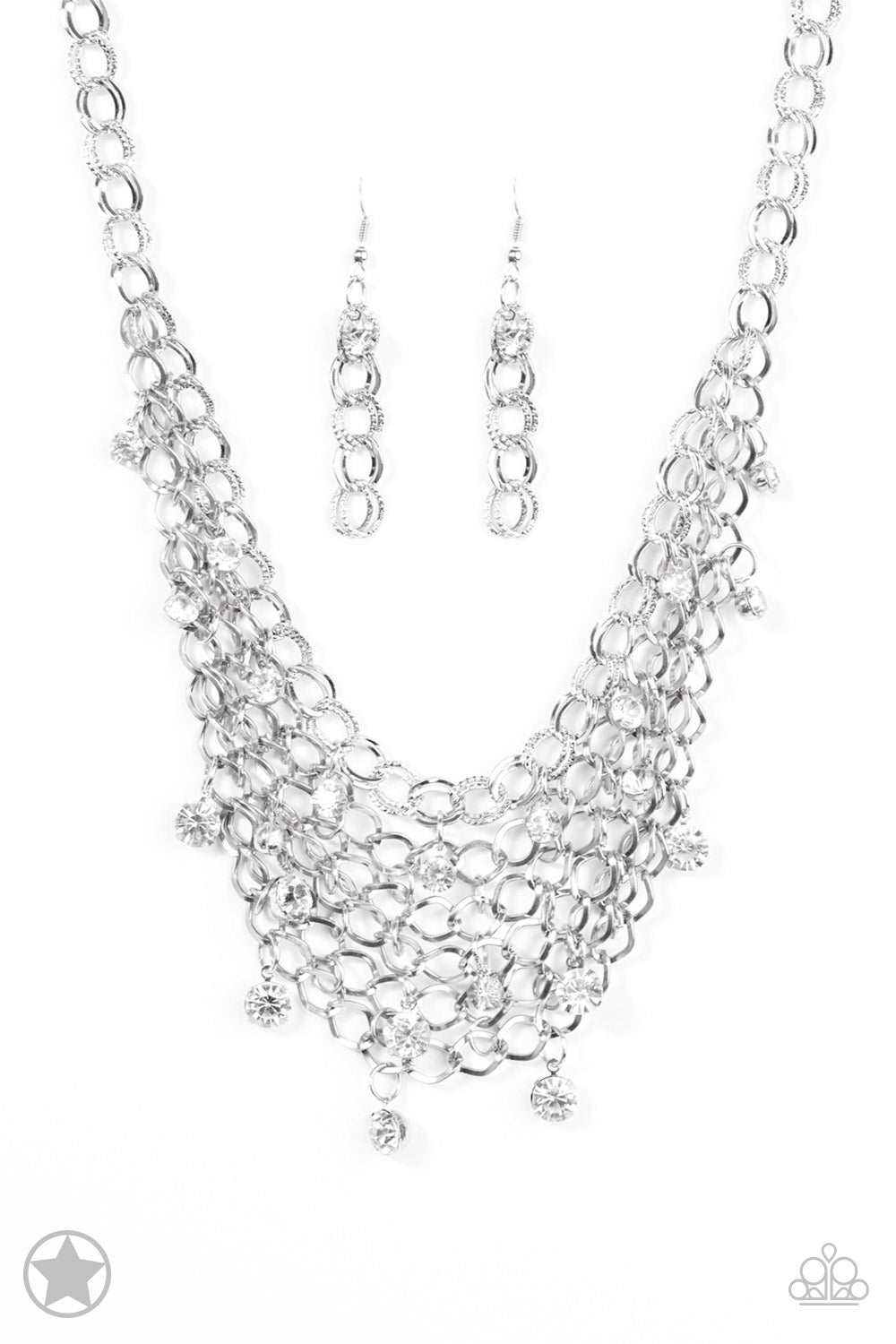 Paparazzi Accessories Fishing for Compliments - Silver Blockbuster Necklaces - Lady T Accessories