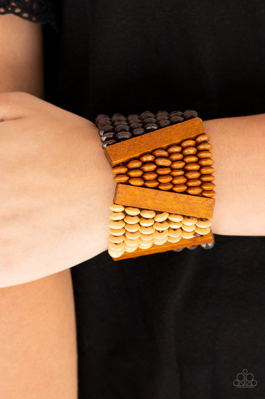 Paparazzi Accessories Haute In Hispaniola - Brown Bracelets - Lady T Accessories