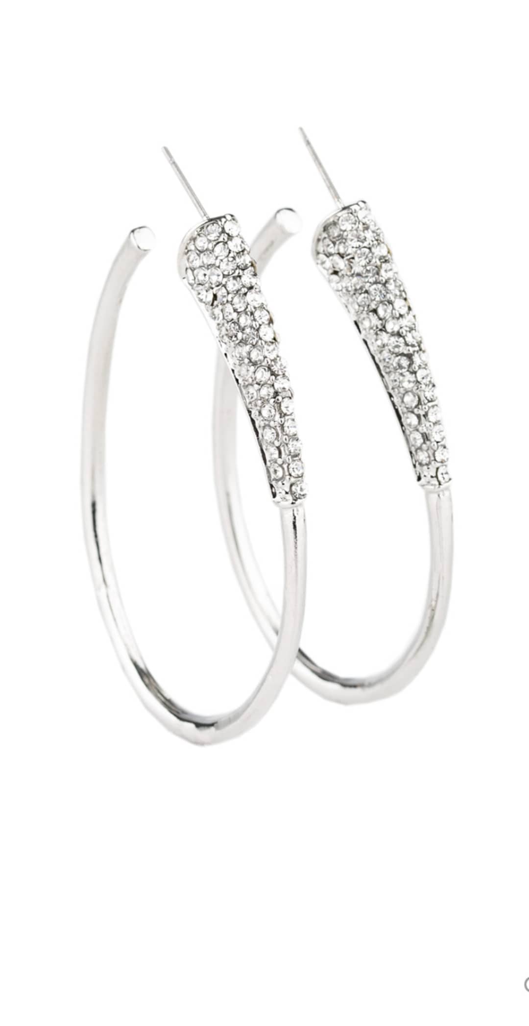 Paparazzi Accessories Winter Ice White Earrings - Lady T Accessories