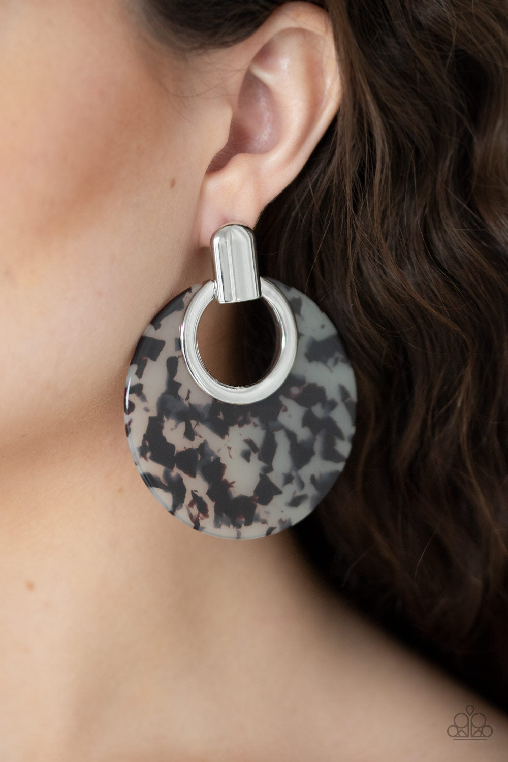 Paparazzi Accessories Metro Zoo - White Earrings - Lady T Accessories