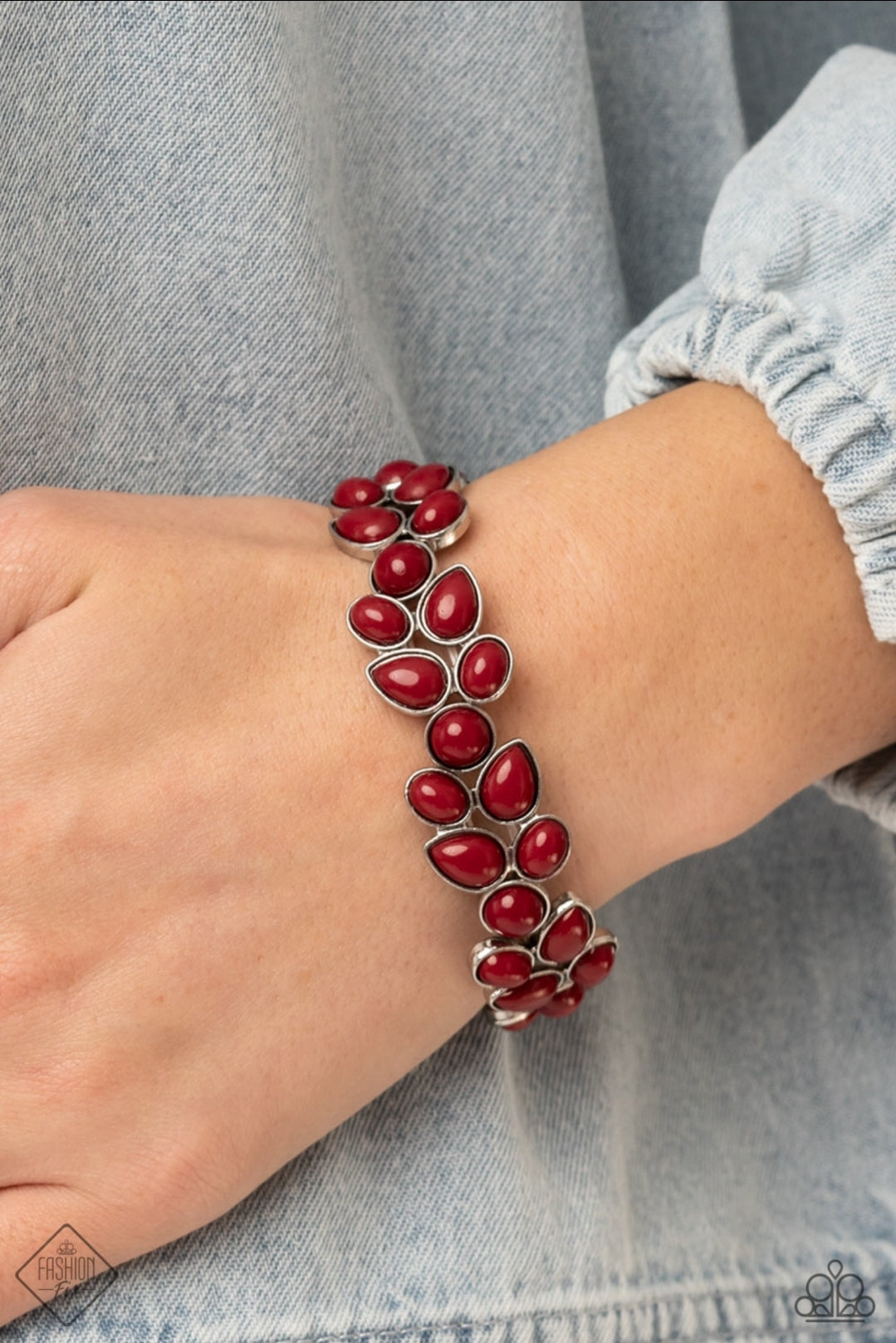 Paparazzi Accessories - Marina Romance - Red January 2022 Fashion Fix Bracelet