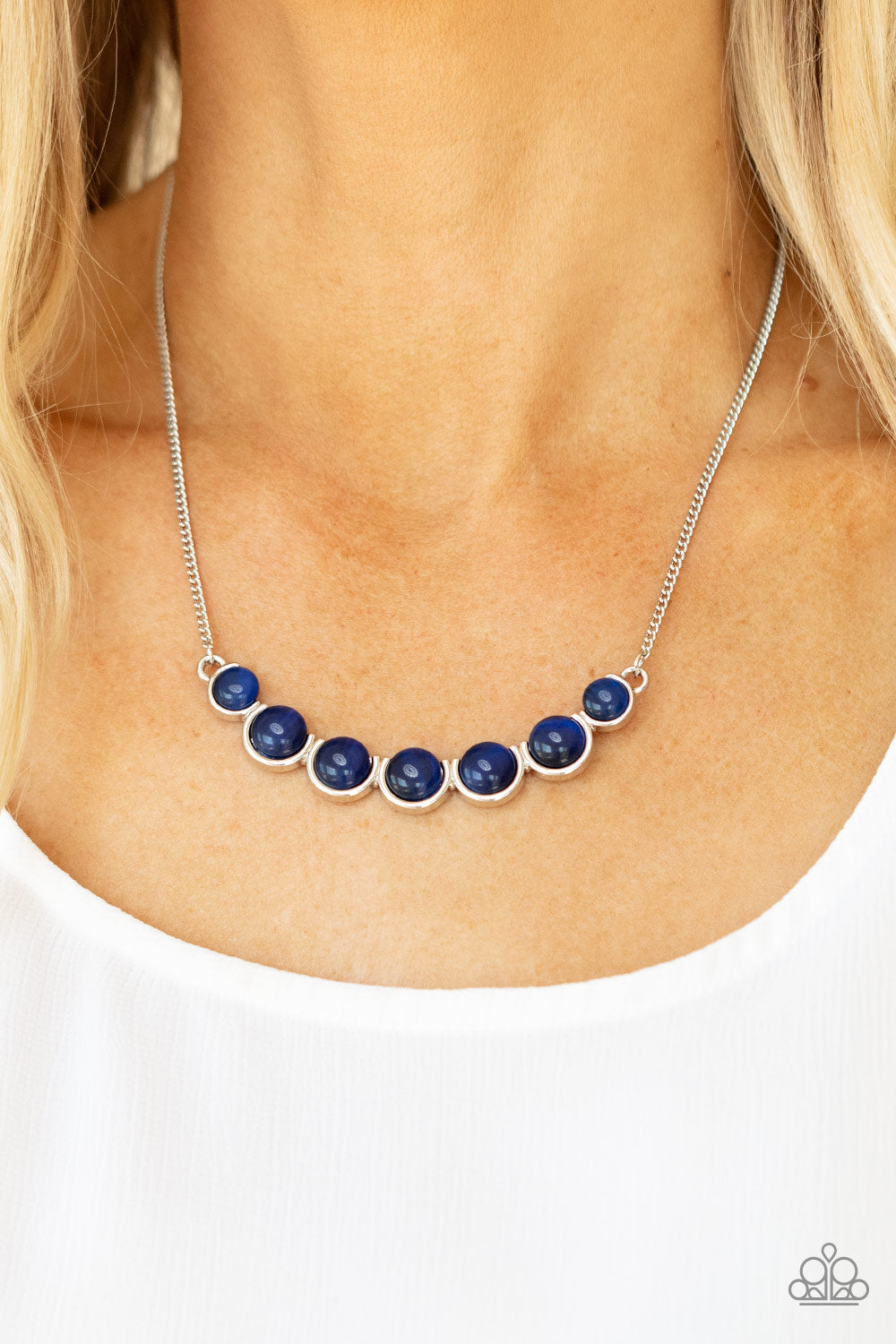 Paparazzi Accessories Serenely Scattered - Blue Necklaces - Lady T Accessories
