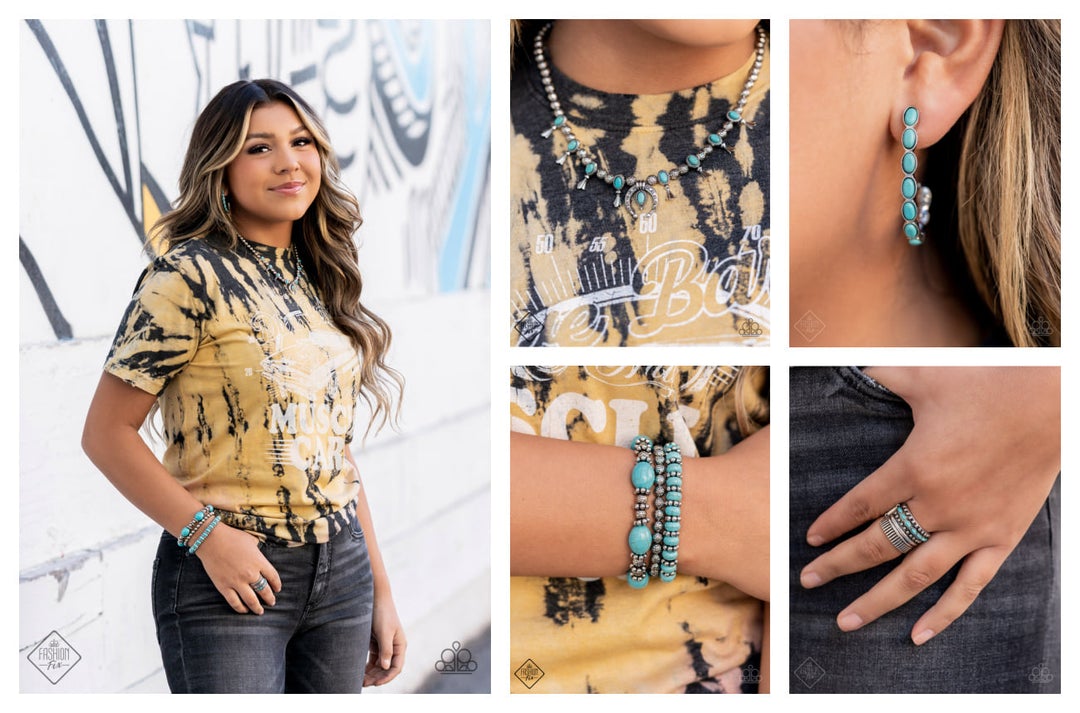 Simply Santa Fe Complete Trend Blend - December 2021 Fashion Fix Set, Earthy, desert-inspired designs are what the Simply Santa Fe collection is all about. Natural stones, indigenous patterns, and vibrant colors of the Southwest are sprinkled throughout this trendy collection. Includes one of each accessory featured in the Simply Santa Fe Trend Blend in December's Fashion Fix: