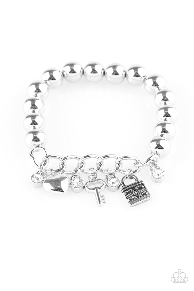 Paparazzi Accessories Feelin Flirtatious - White Bracelets - Lady T Accessories